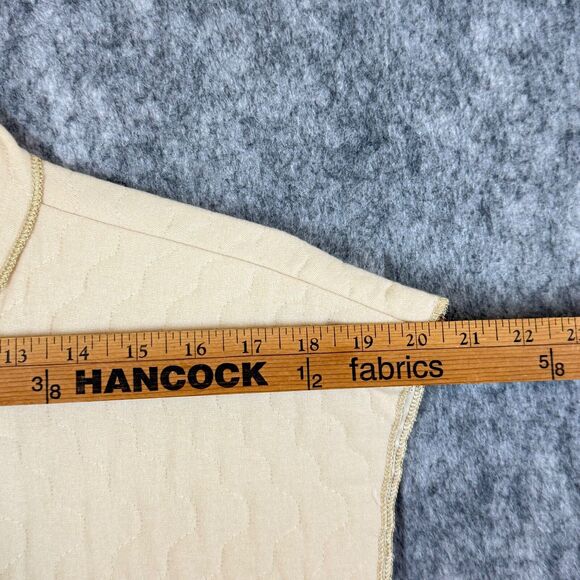 Fernando Sanchez Cashmere Vest Open Quilted Asian Style Top Cream Sz P Cheongsam - Picture 10 of 12